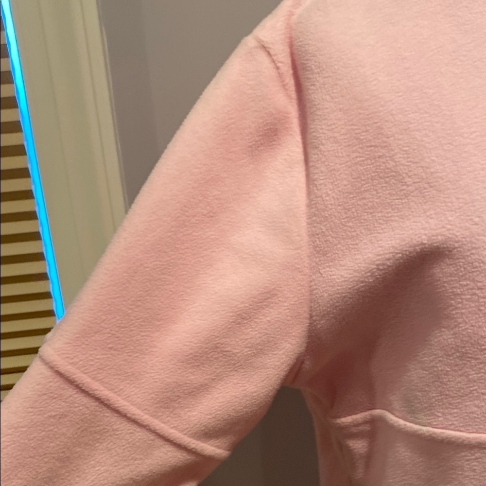 Pink Kids Quarter-Zip Fleece Pullover - Picture 3 of 8